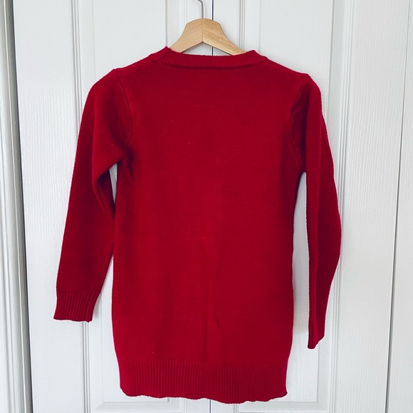 Wine Red Pullover Sweater With Pockets - Picture 5 of 6